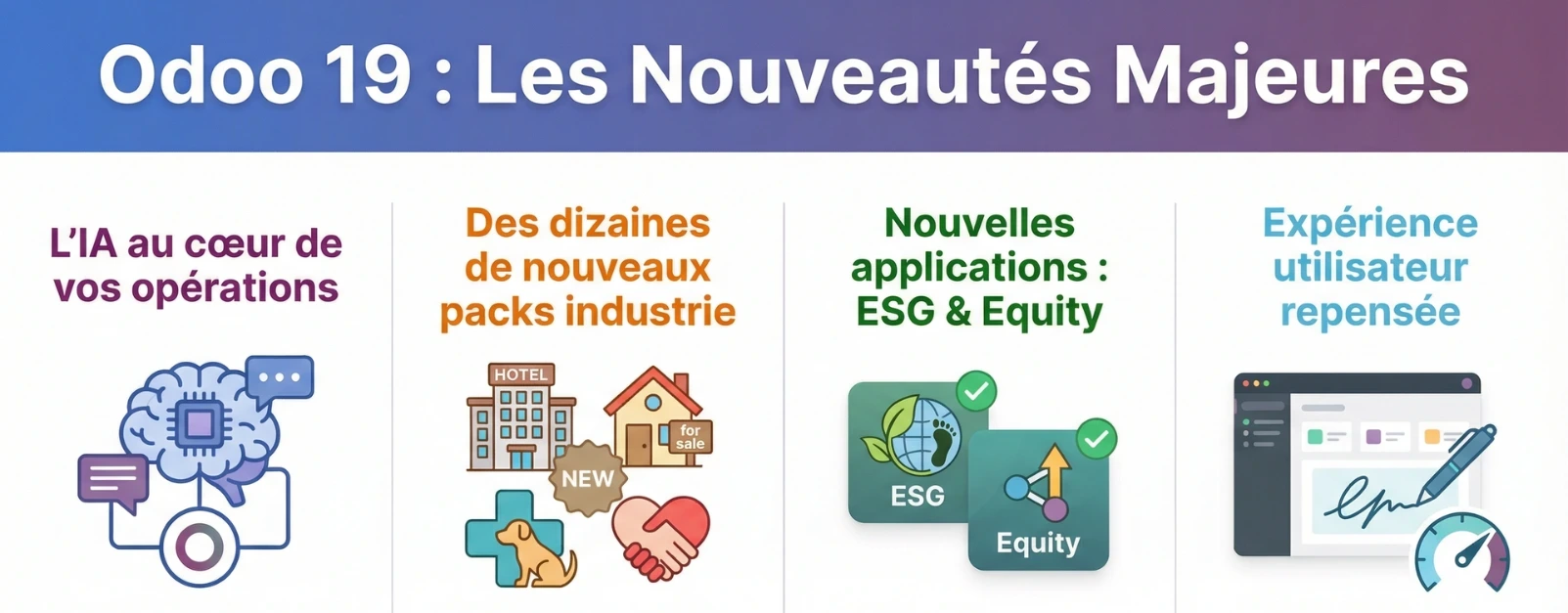 Les nouveautés de la release Odoo 19