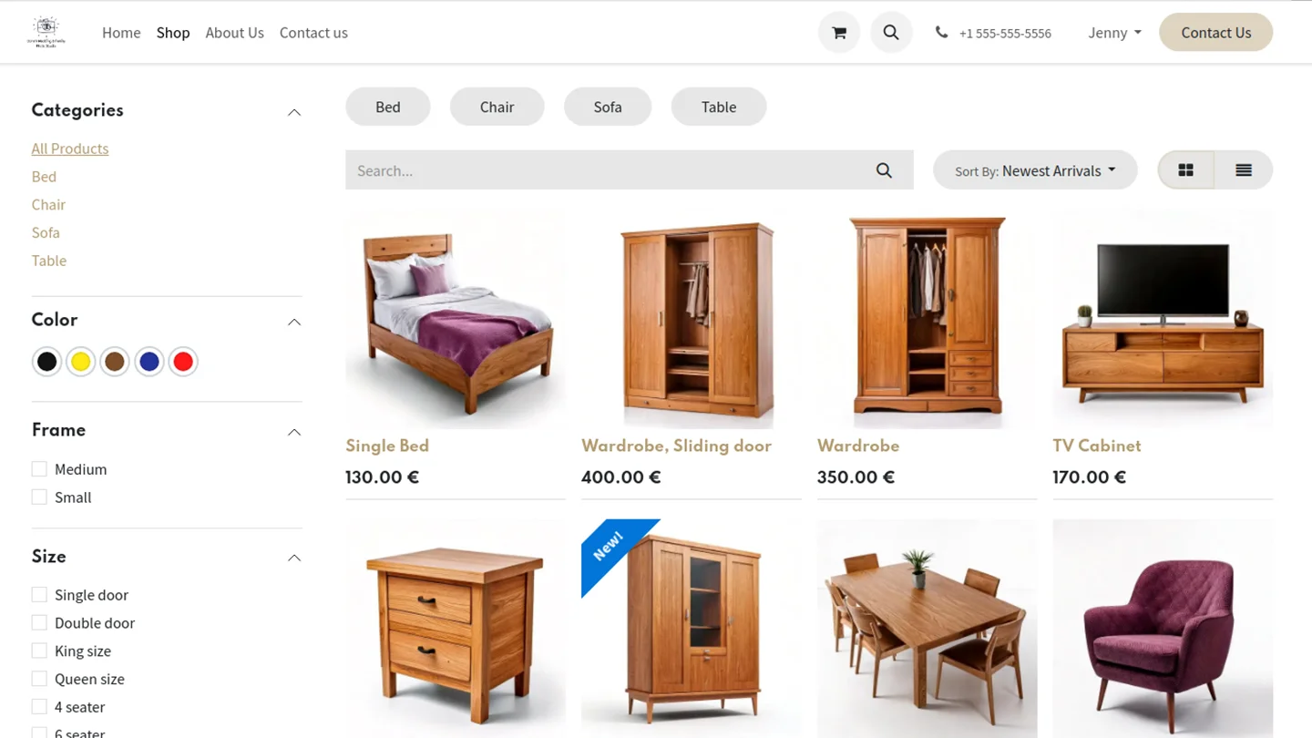Boutique en ligne alimentee par le meme catalogue que le magasin